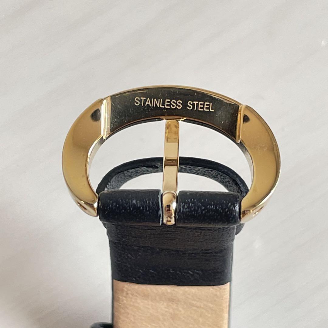 Vivienne Westwood Black Leather Orb Watch