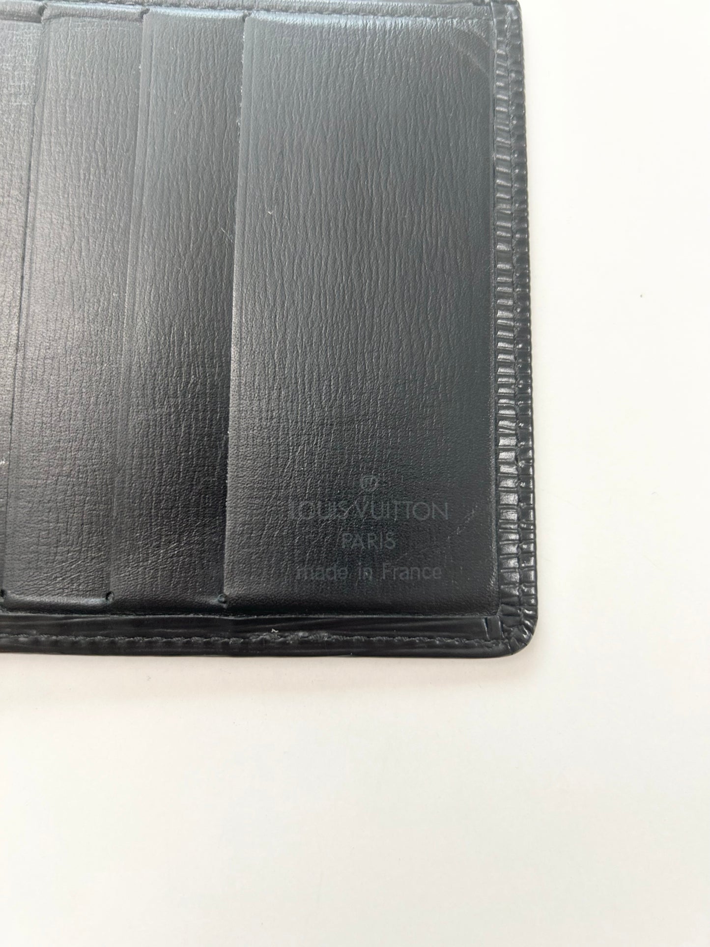 Black epi leather wallet