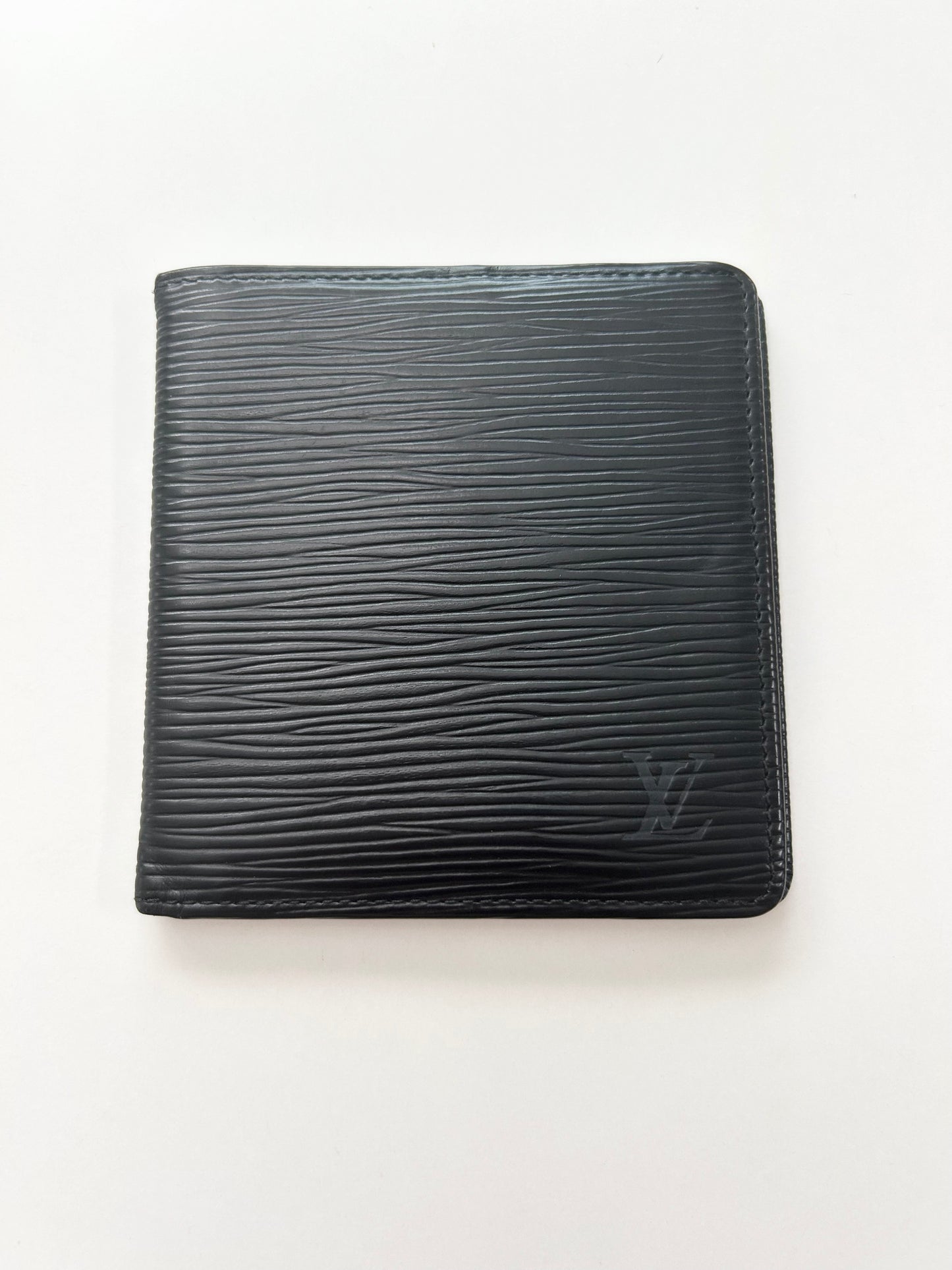 Black epi leather wallet