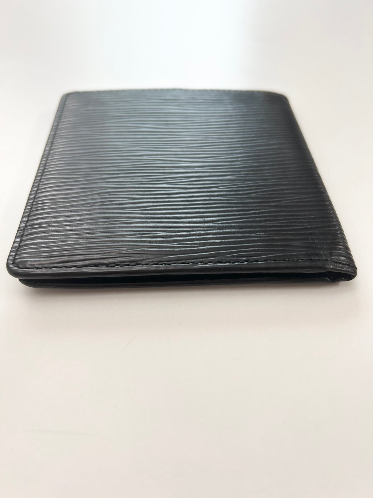 Black epi leather wallet