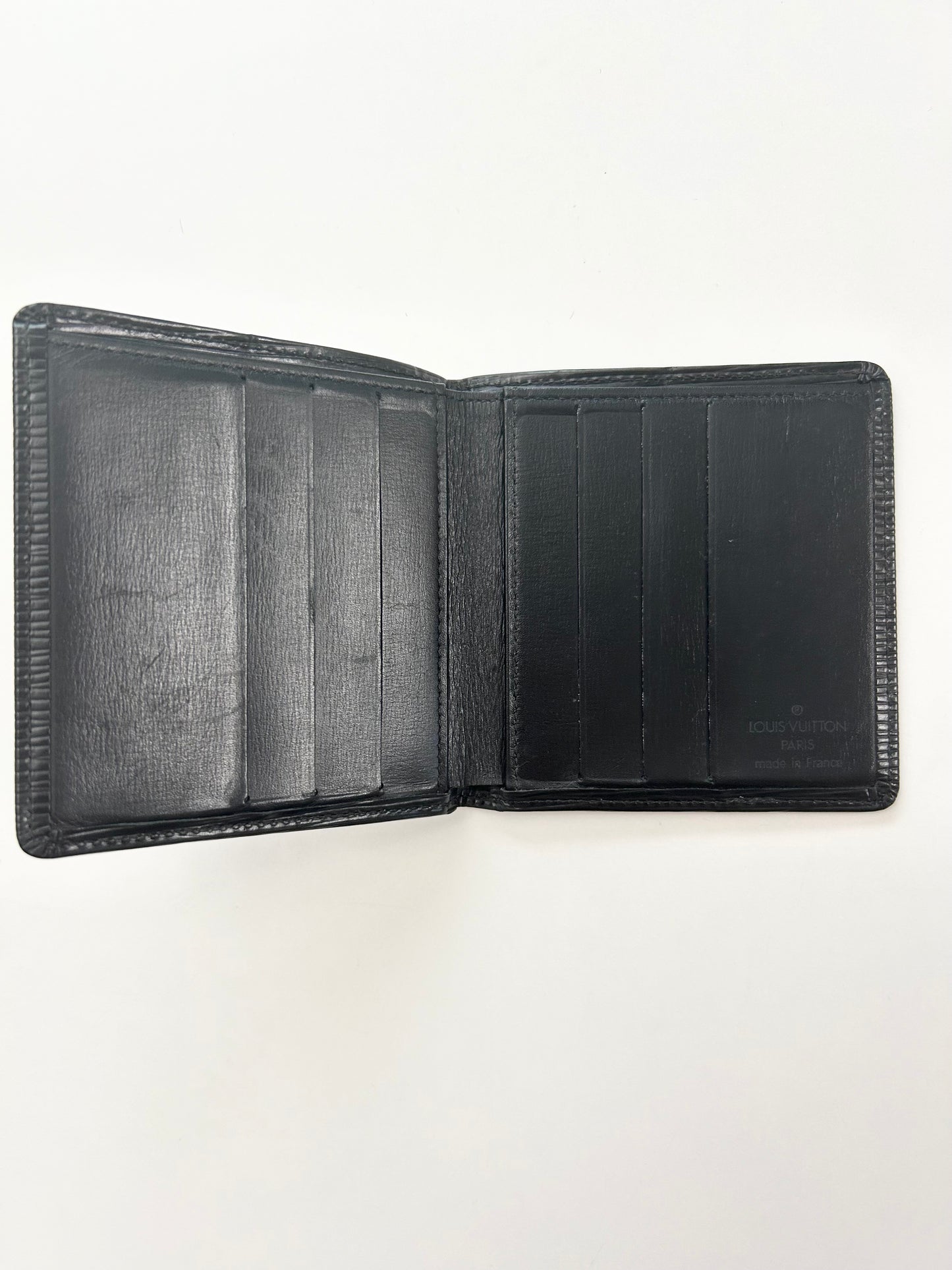 Black epi leather wallet